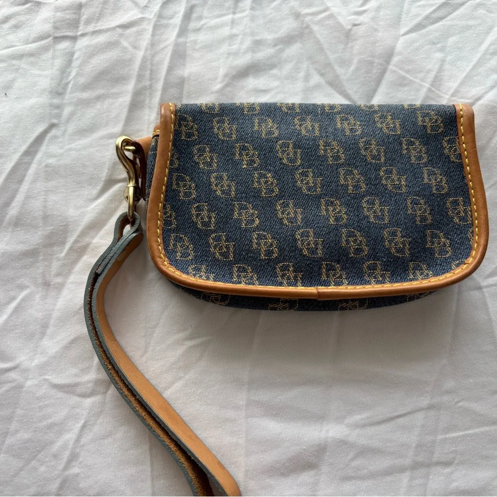 Dooney & Bourke denim Shoulder Bag with Monogram